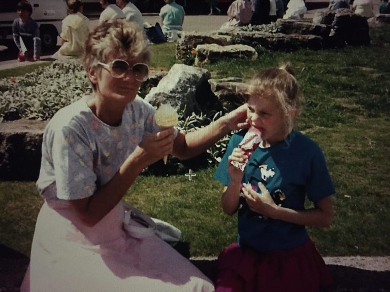 Andrea as a little girl with her mum Ann