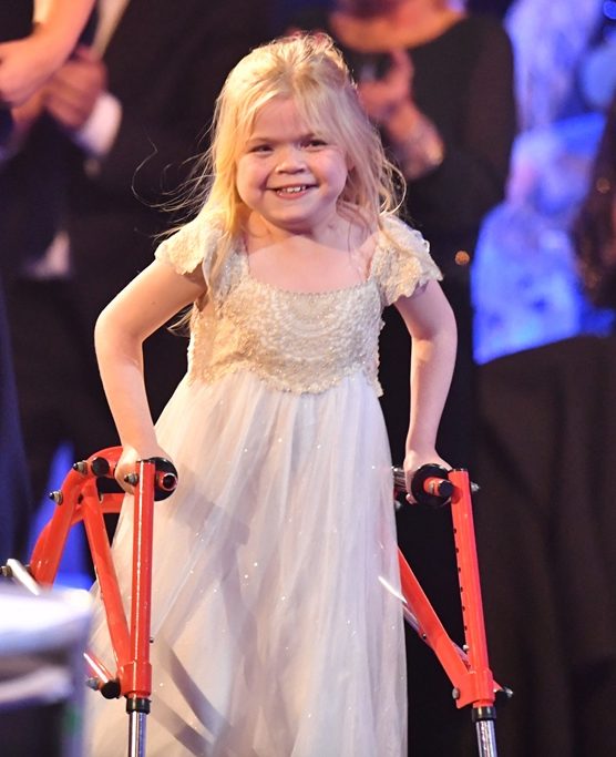 Patient of Royal Manchester Children's hospital, Ella Chadwick at Pride of Britain Awards