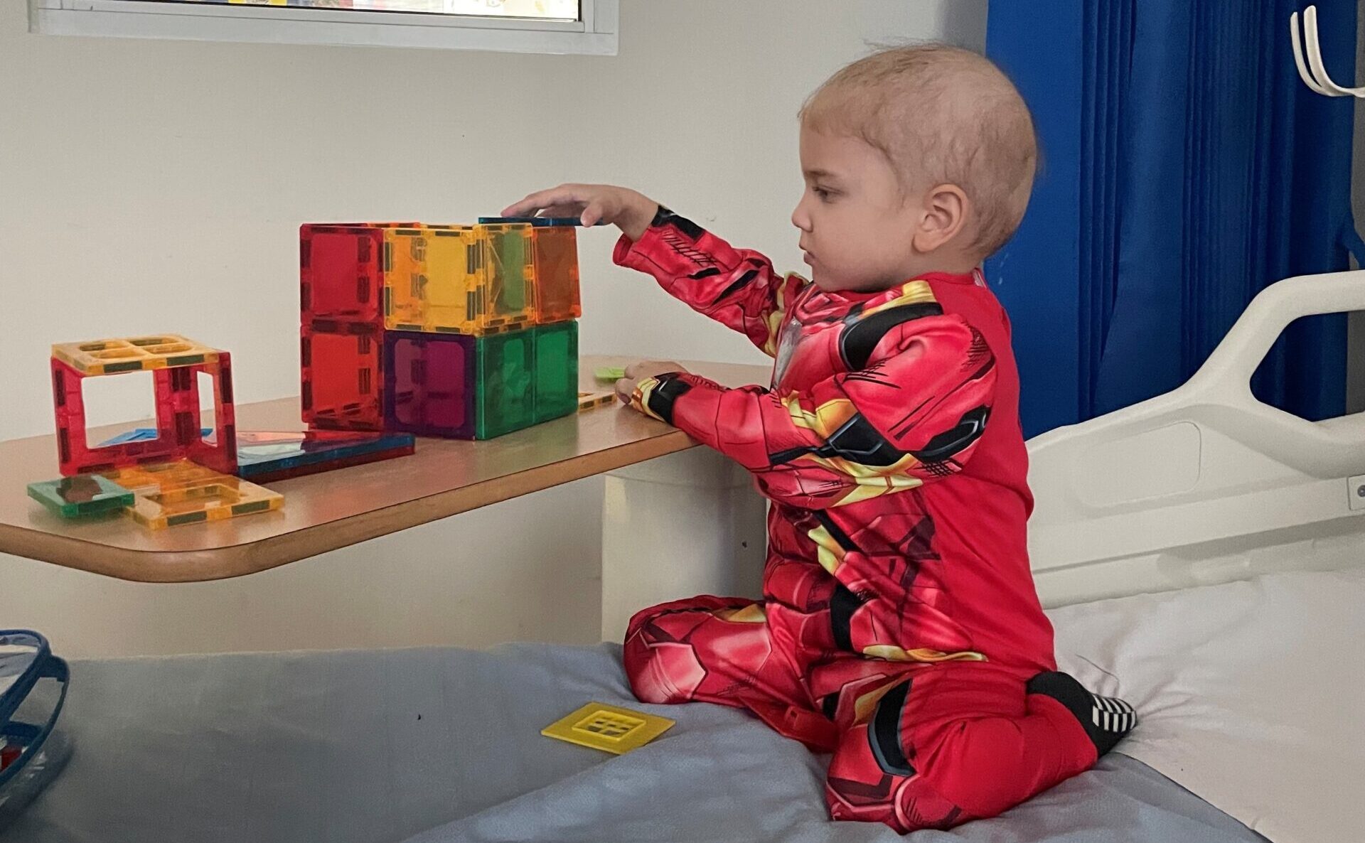 Jude in hospital bed